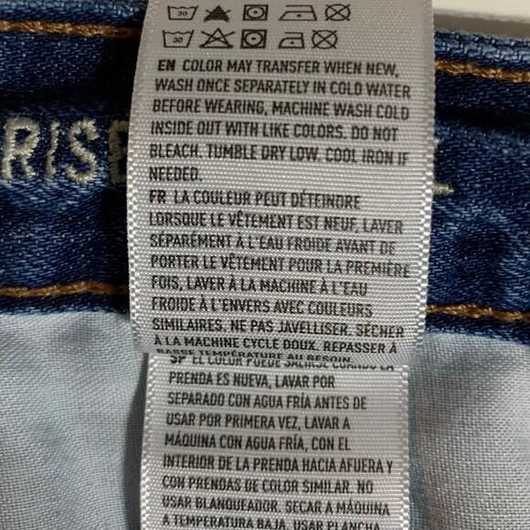 American Eagle Vintage Hi Rise Festival Jean Shorts Flowers Bird Blue Women's 4 - Picture 11 of 11